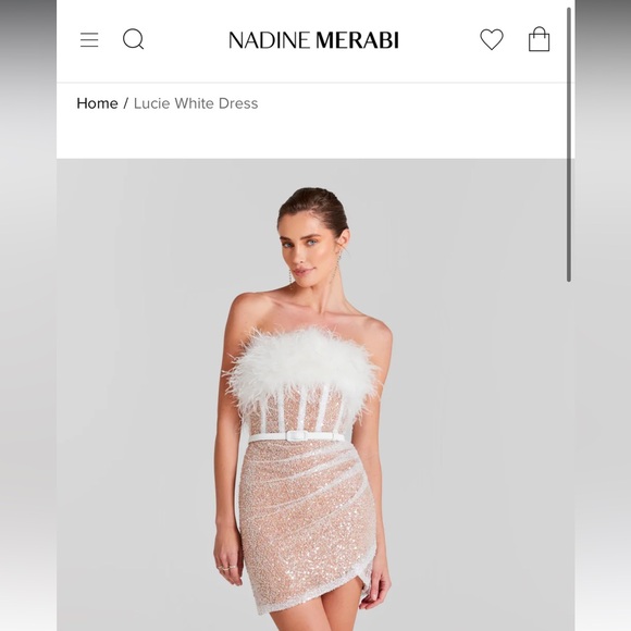 Nadine Merabi- White Sequin Dress - Picture 6 of 7